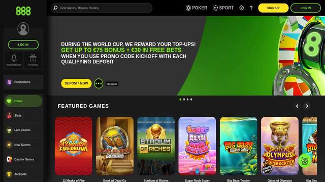 888 Casino casino screenshot